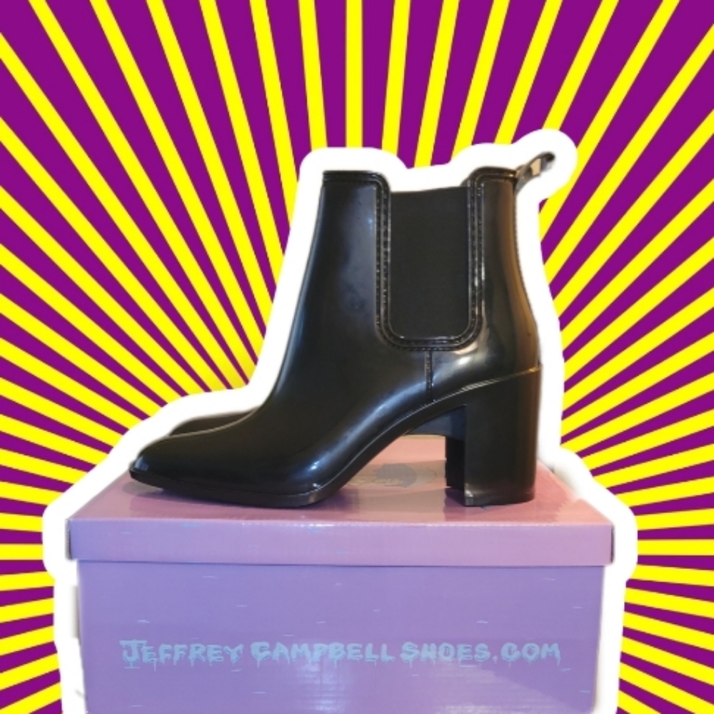 Jeffery Campbell black platform boots size 9